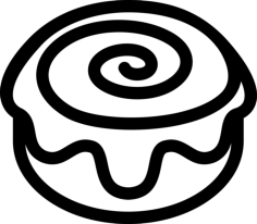 Cinnamon Roll Tracing Svg Vector, Free Vectors File
